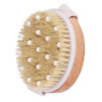 wholesale high quality dry skin Wooden bath body brush with Massage Nodes