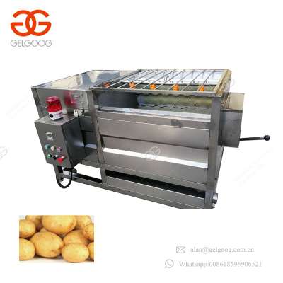 Automatic Brush Type Yam Peeling Machine Potato Cleaning and Peeling Machine Vegetable Brush Washer